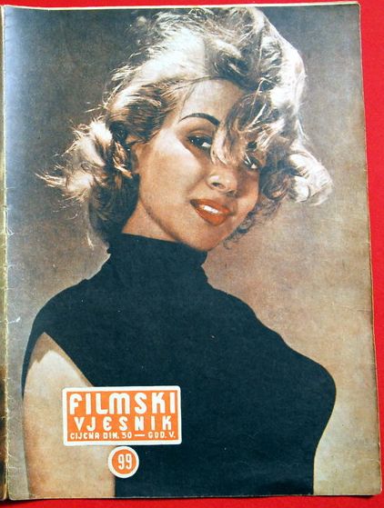 FILMSKI VJESNIK magazine side cover Issue 99  1956