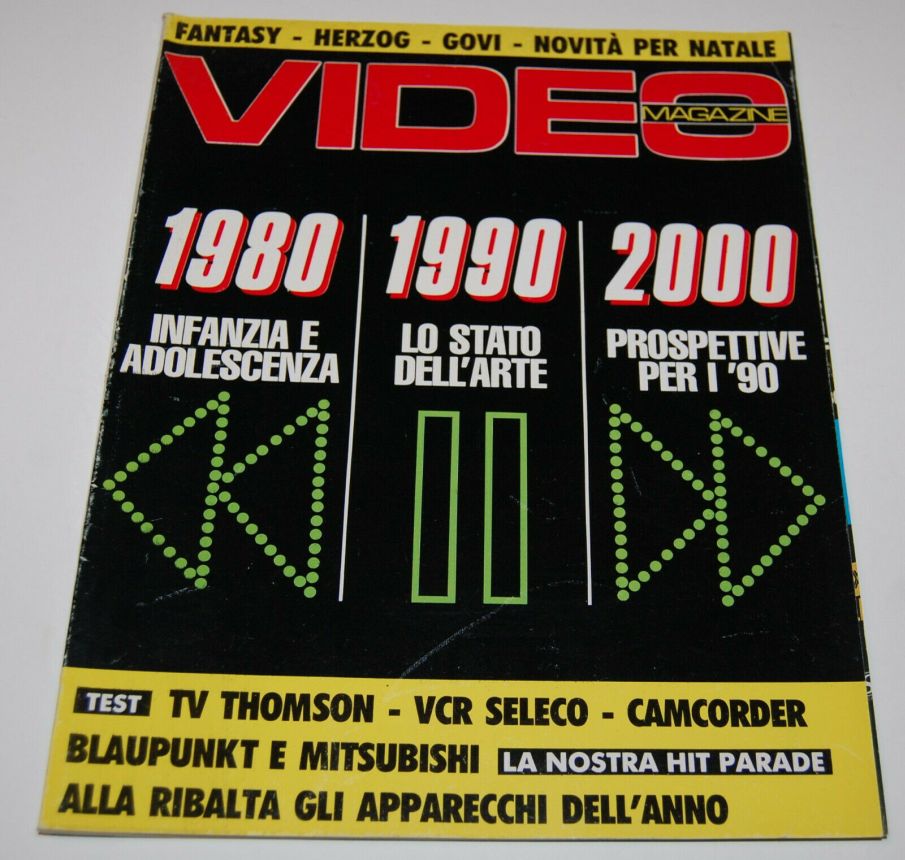 VIDEO MAGAZINE magazine side cover Issue 99  December 1989