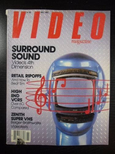 VIDEO MAGAZINE (USA) magazine side cover November 1987