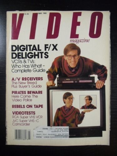 VIDEO MAGAZINE (USA) magazine side cover March 1988