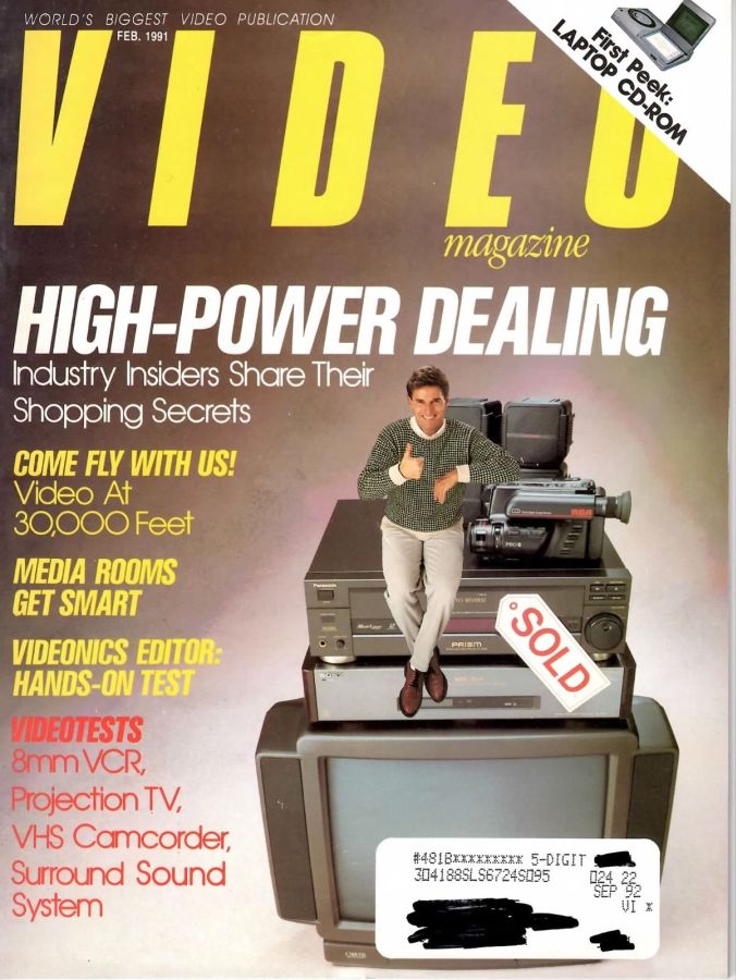 VIDEO MAGAZINE (USA) magazine side cover February 1991