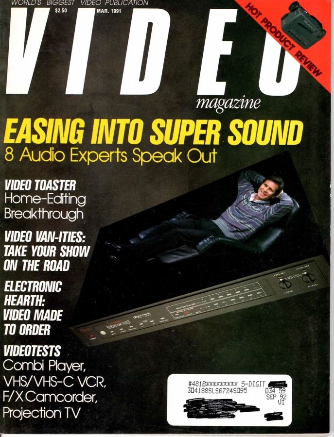 VIDEO MAGAZINE (USA) magazine side cover March 1991