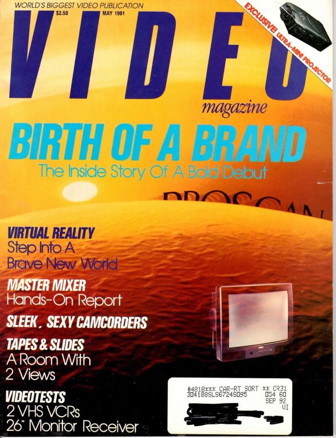 VIDEO MAGAZINE (USA) magazine side cover May 1991
