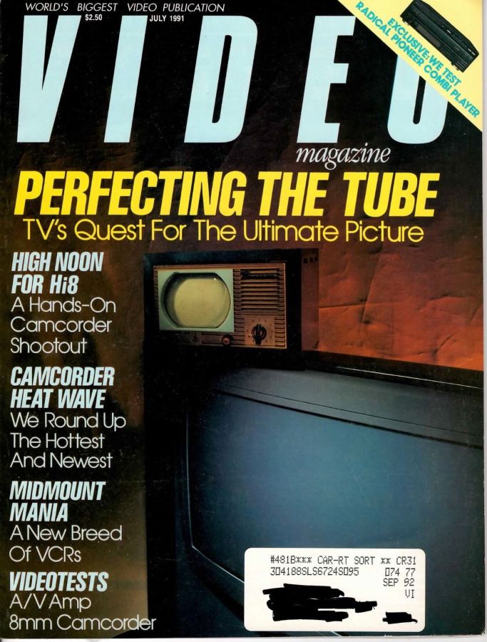 VIDEO MAGAZINE (USA) magazine side cover July 1991
