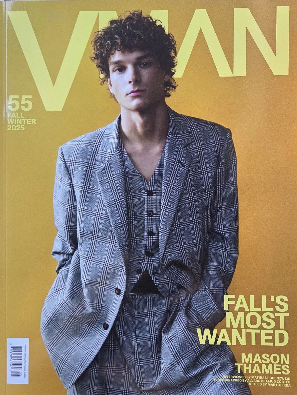 V MAN magazine side cover Issue 55 Fall 2025