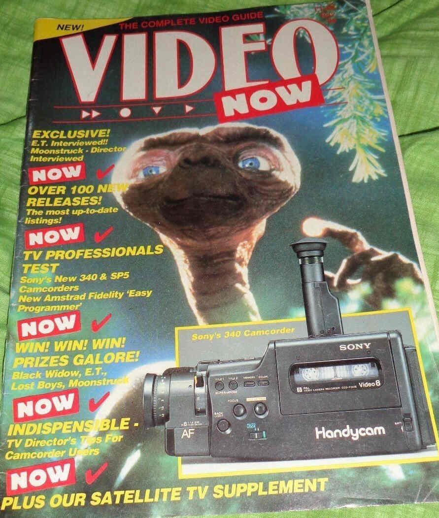 VIDEO NOW (UK) magazine side cover November 1988
