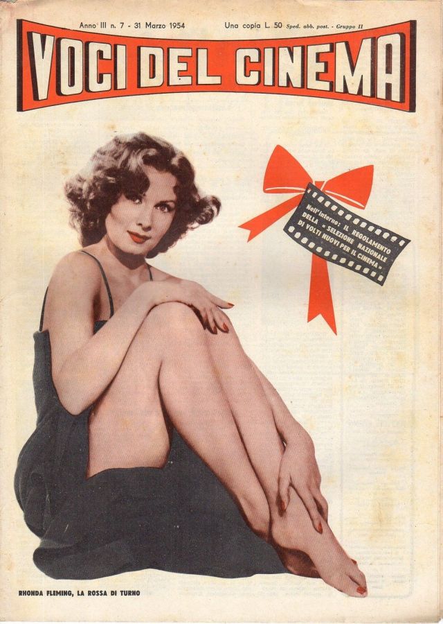 VOCI DEL CINEMA magazine side cover Issue 7 31 March 1954