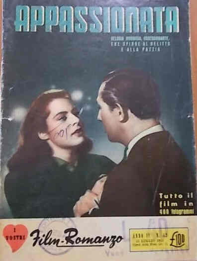 I VOSTRI FILM-ROMANZO magazine side cover Issue 42 16 July 1955