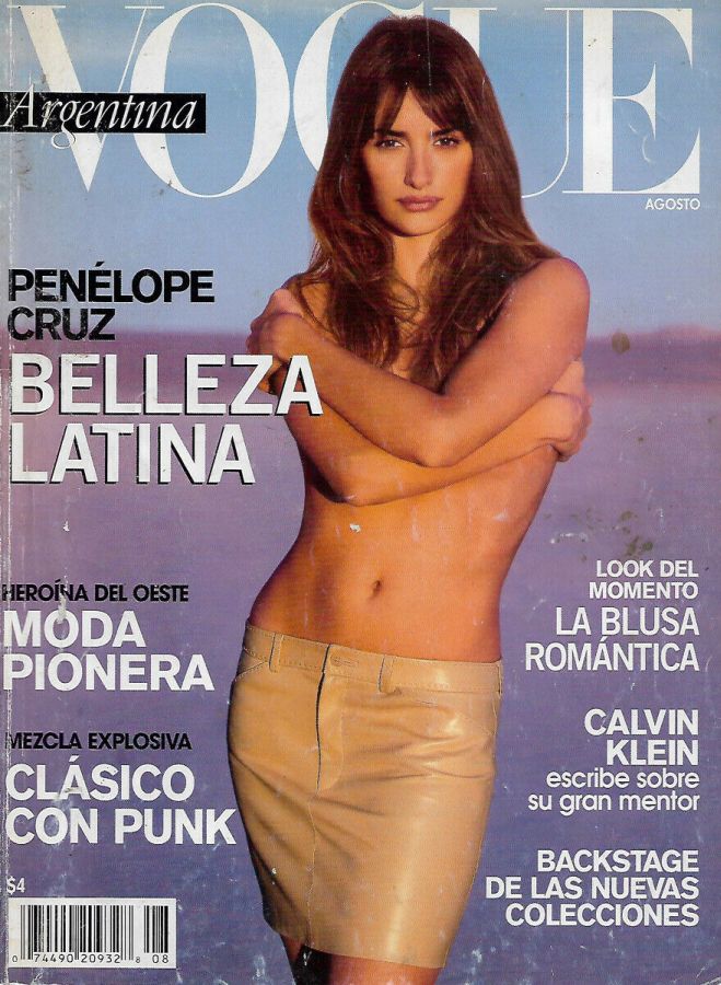 VOGUE ARGENTINA magazine side cover  August 2001
