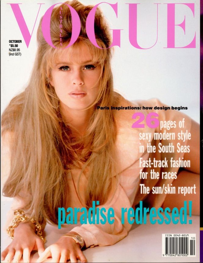 VOGUE AUSTRALIA magazine side cover  October 1990