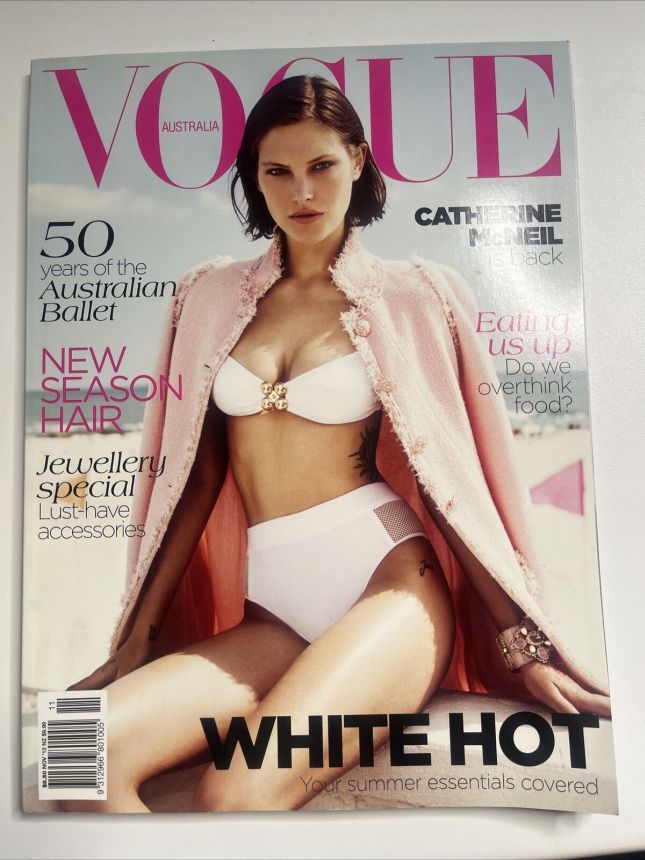 VOGUE AUSTRALIA magazine side cover  November 2012