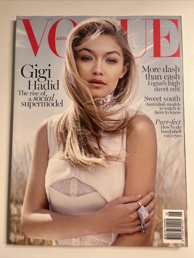 VOGUE AUSTRALIA magazine side cover  June 2015