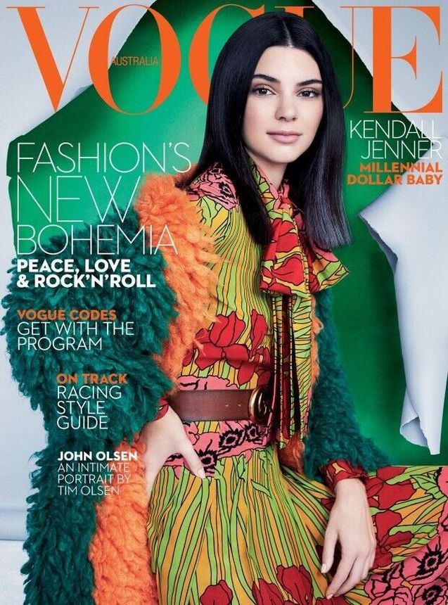 VOGUE AUSTRALIA magazine side cover  October 2016