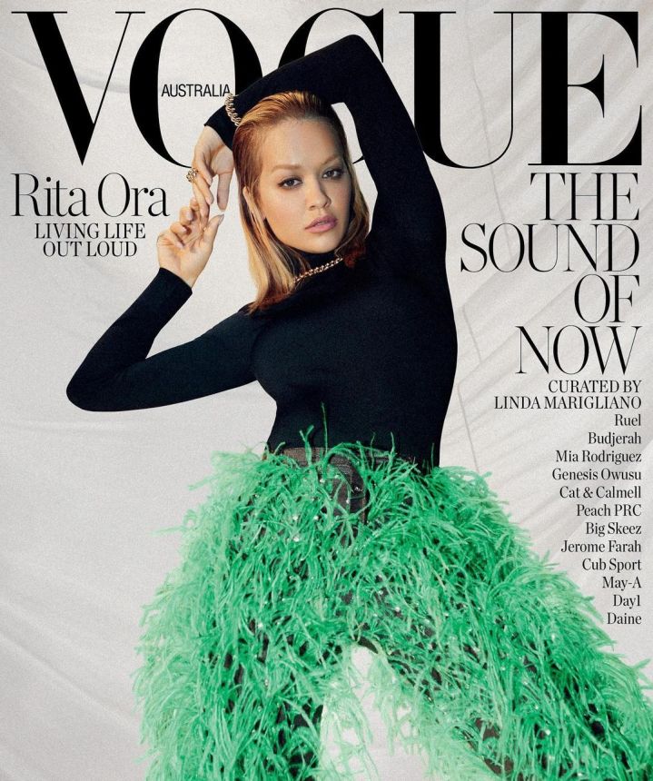 VOGUE AUSTRALIA magazine side cover  October 2021