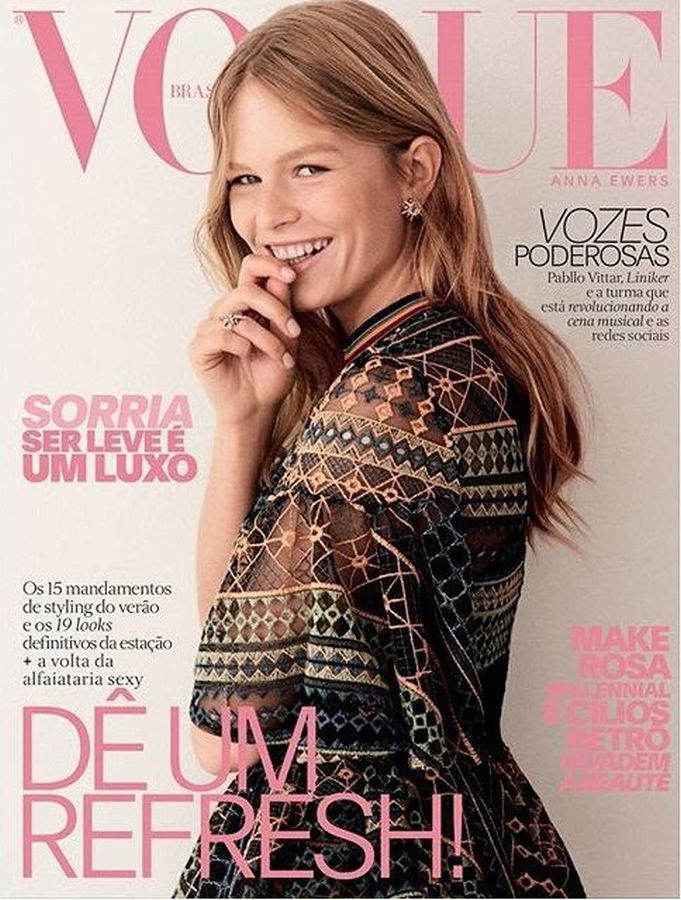 VOGUE BRAZIL magazine side cover  August 2017