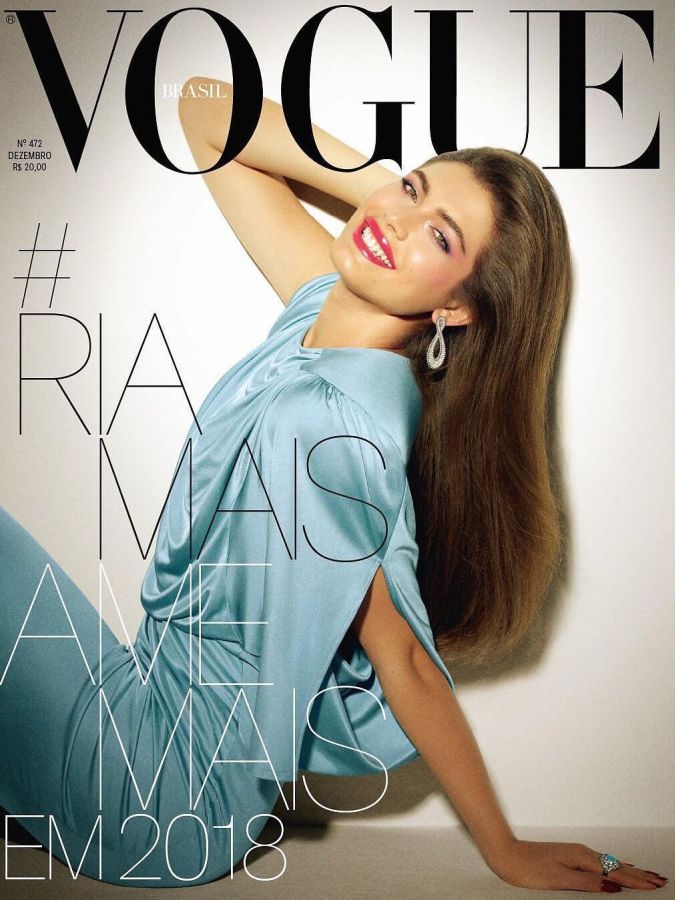VOGUE BRAZIL magazine side cover  December 2017