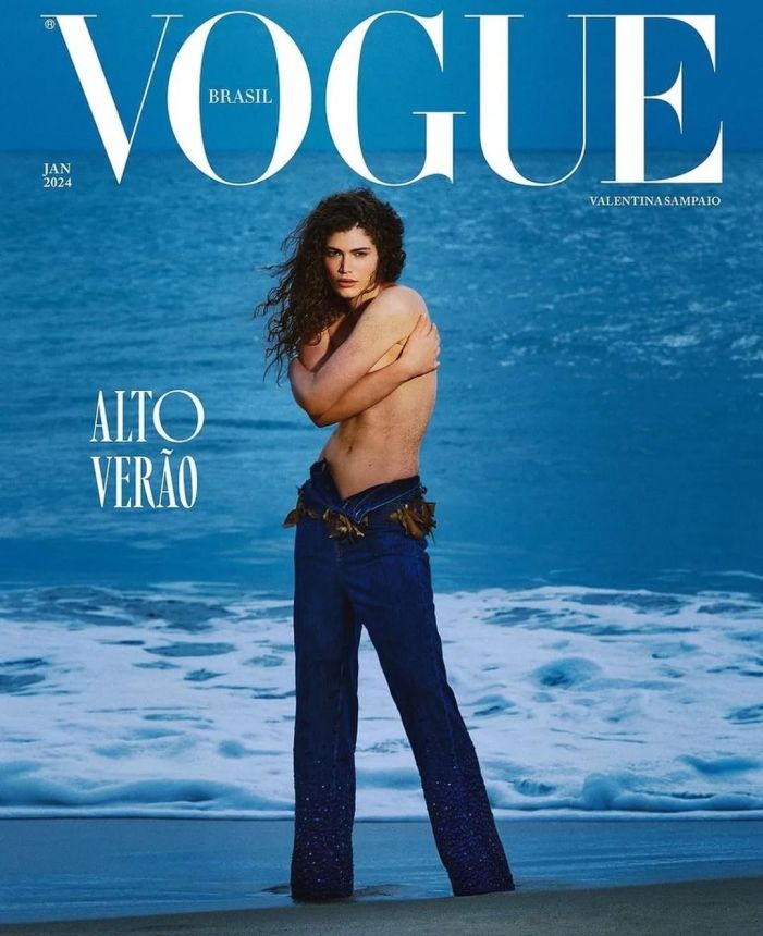 VOGUE BRAZIL magazine side cover  January 2024