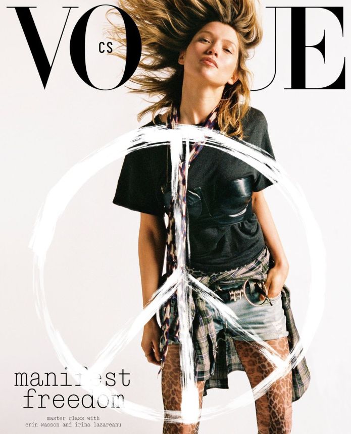 VOGUE CZECH magazine side cover  April 2022