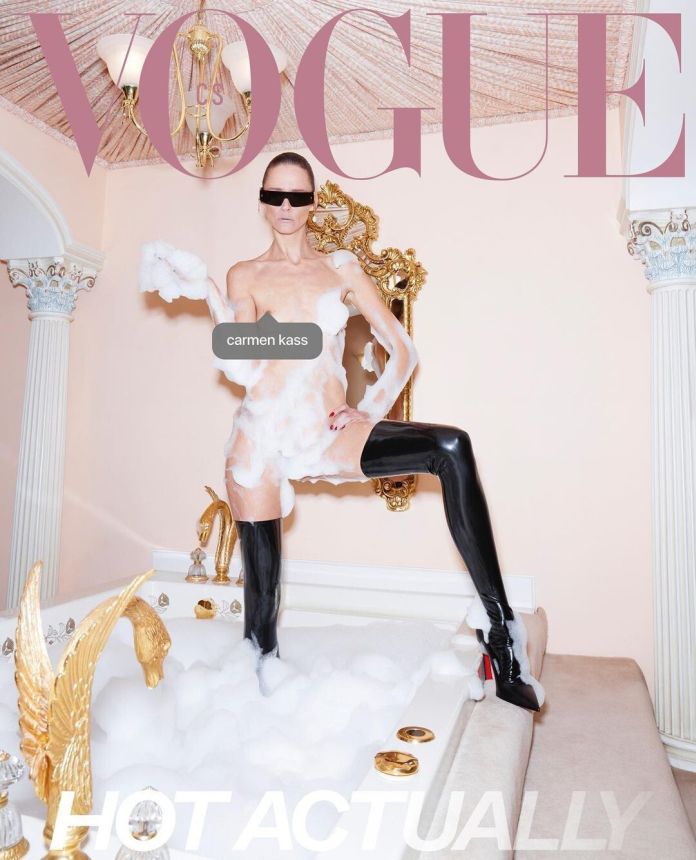 VOGUE CZECH magazine side cover  February 2023