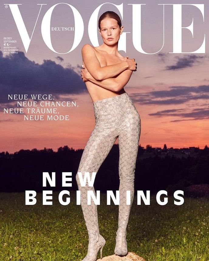 VOGUE GERMANY magazine side cover  September 2021