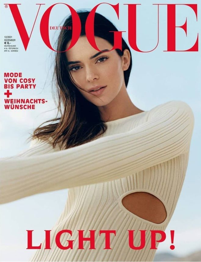 VOGUE GERMANY magazine side cover  December 2021
