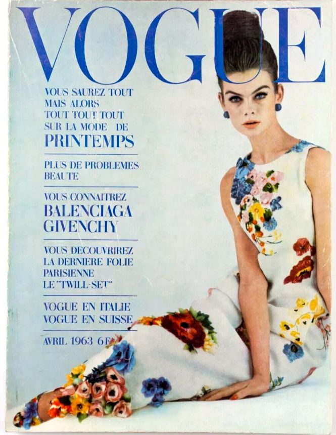 VOGUE FRANCE magazine side cover  April 1963