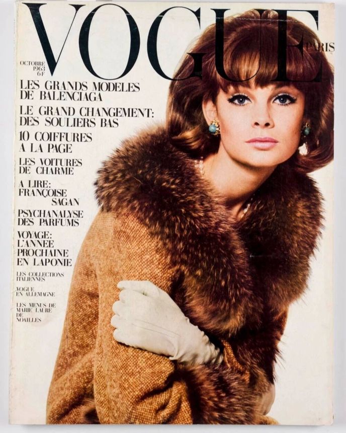 VOGUE FRANCE magazine side cover  October 1963