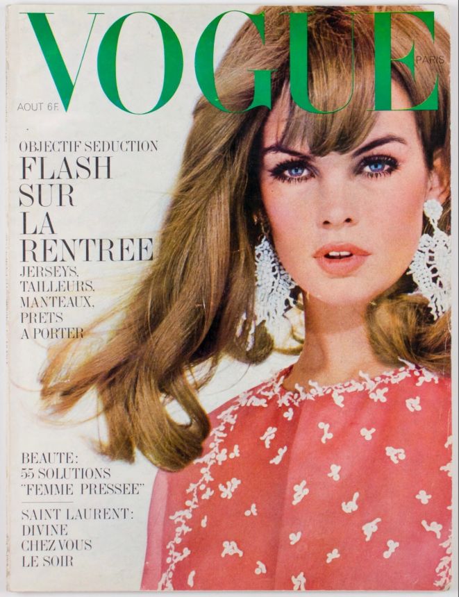 VOGUE FRANCE magazine side cover  August 1965