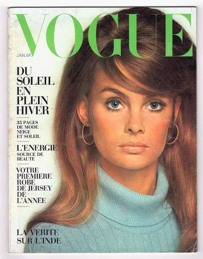 VOGUE FRANCE magazine side cover  January 1968