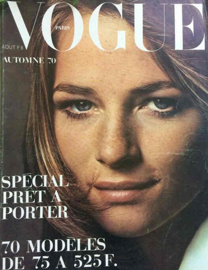 VOGUE FRANCE magazine side cover  August 1970