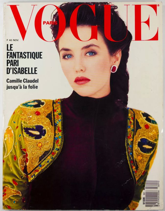 VOGUE FRANCE magazine side cover  November 1988