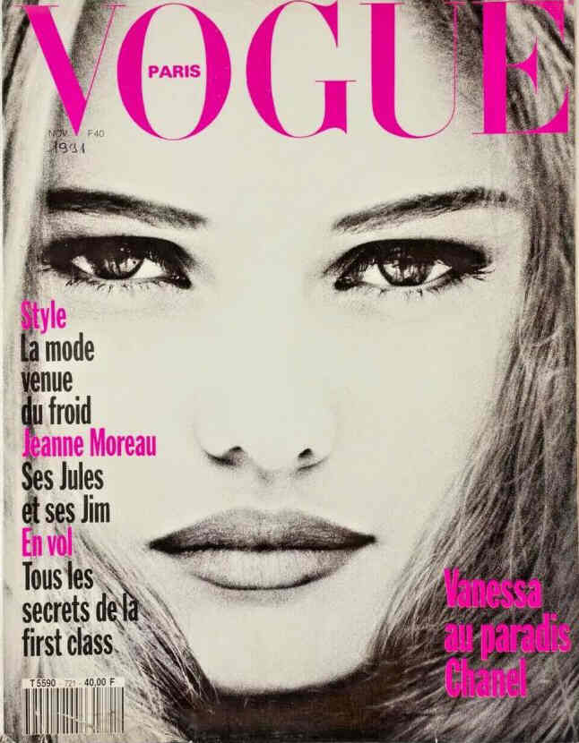 VOGUE FRANCE magazine side cover  November 1991