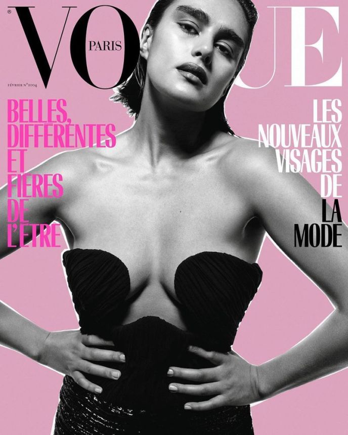 VOGUE FRANCE magazine side cover  February 2020