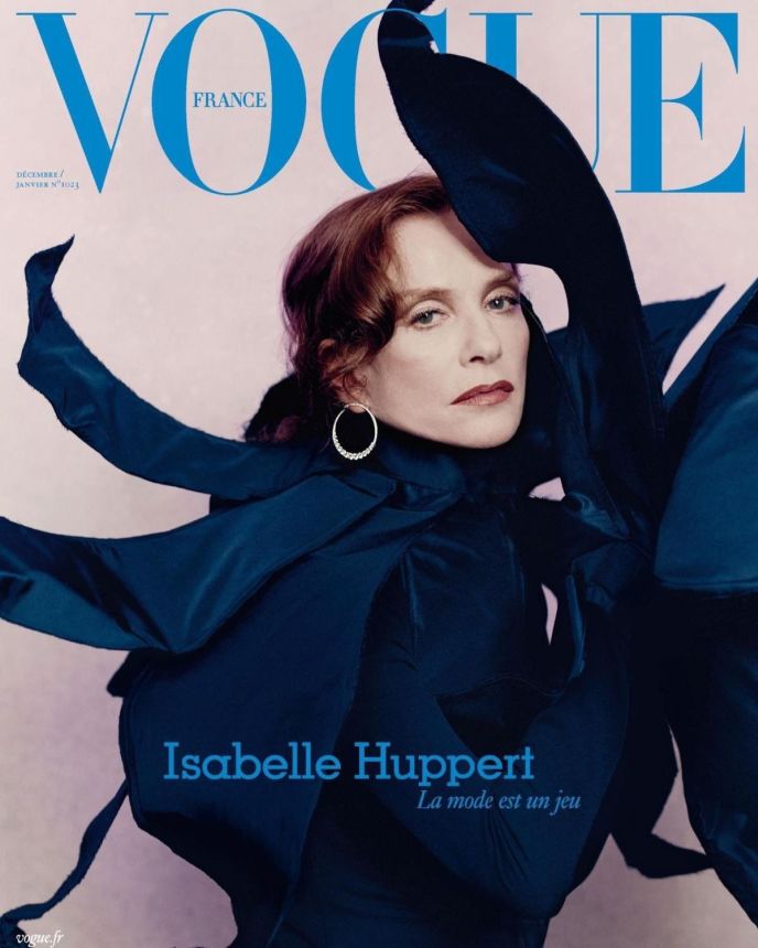 VOGUE FRANCE magazine side cover  December 2021/ January 2022 