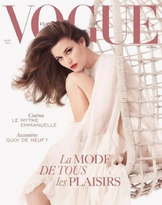 VOGUE FRANCE magazine side cover  September 2024