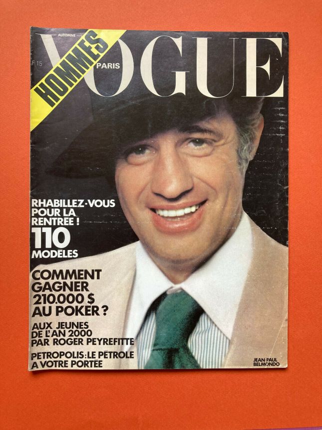 VOGUE HOMMES magazine side cover Autumn 1975
