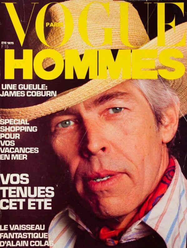 VOGUE HOMMES magazine side cover Summer 1975