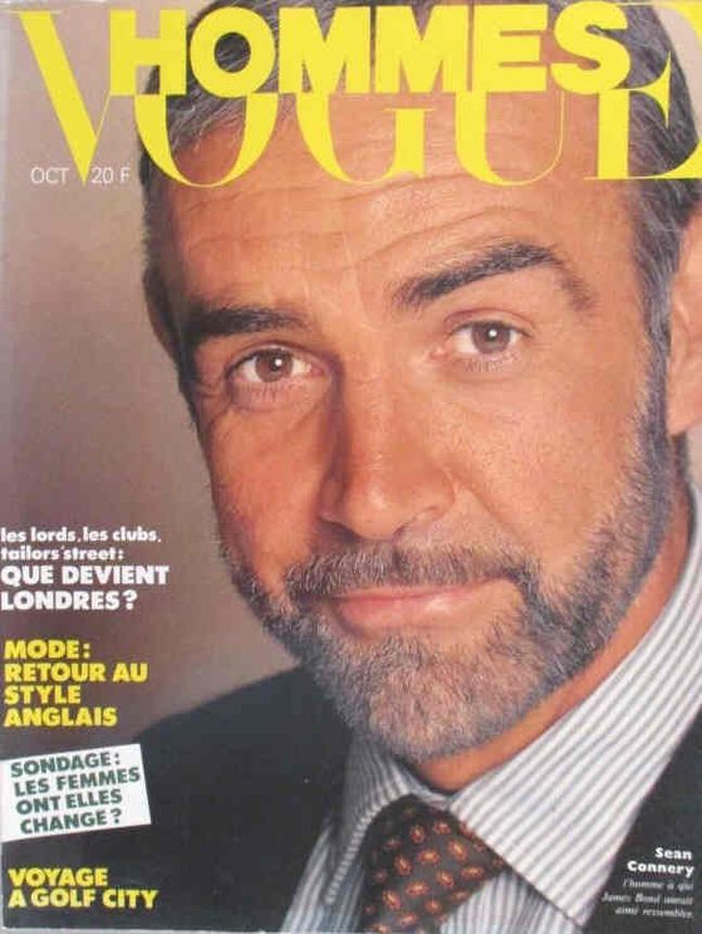 VOGUE HOMMES magazine side cover  October 1980