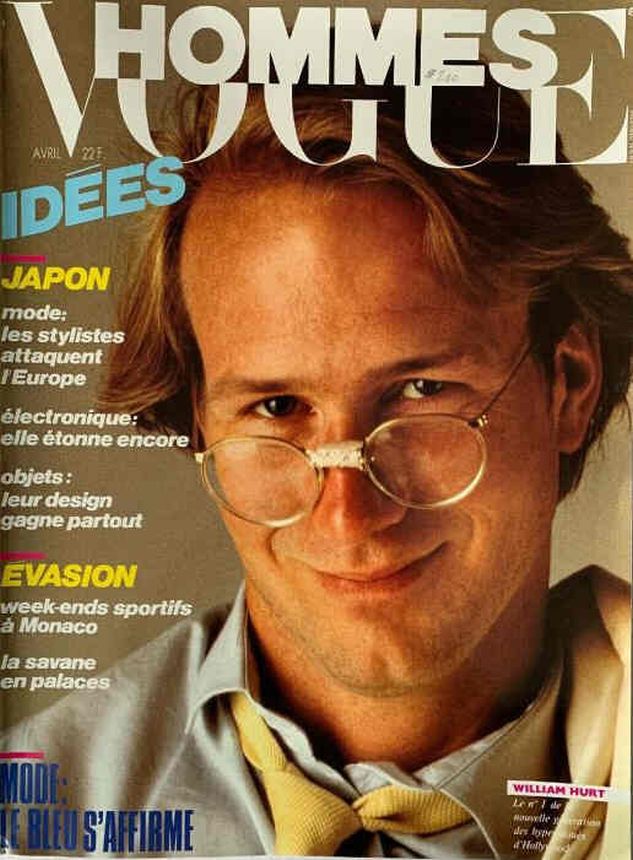 VOGUE HOMMES magazine side cover  April 1984