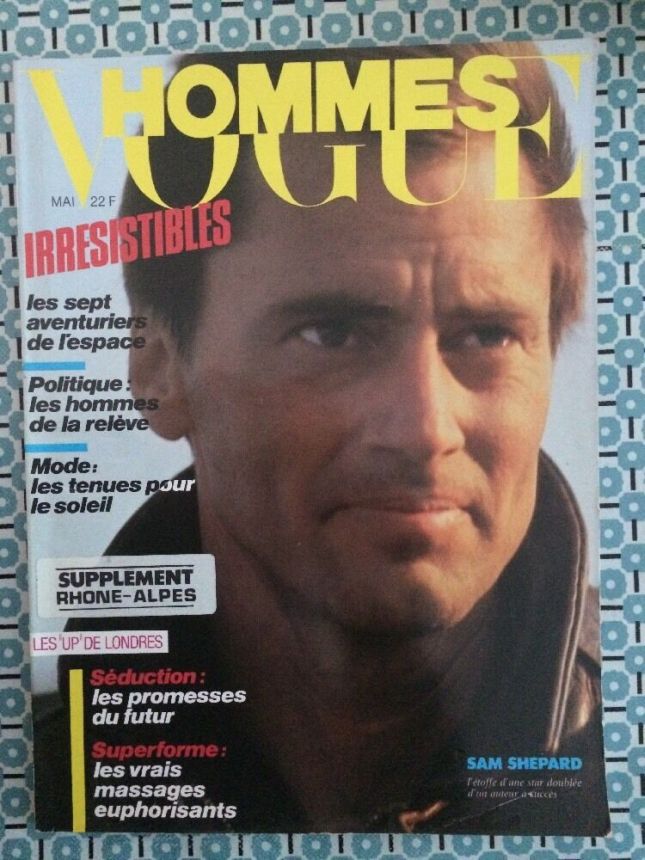 VOGUE HOMMES magazine side cover Issue 69  May 1984