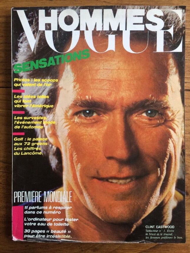 VOGUE HOMMES magazine side cover Issue 83  October 1985