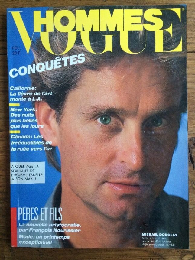 VOGUE HOMMES magazine side cover Issue 86  February 1986
