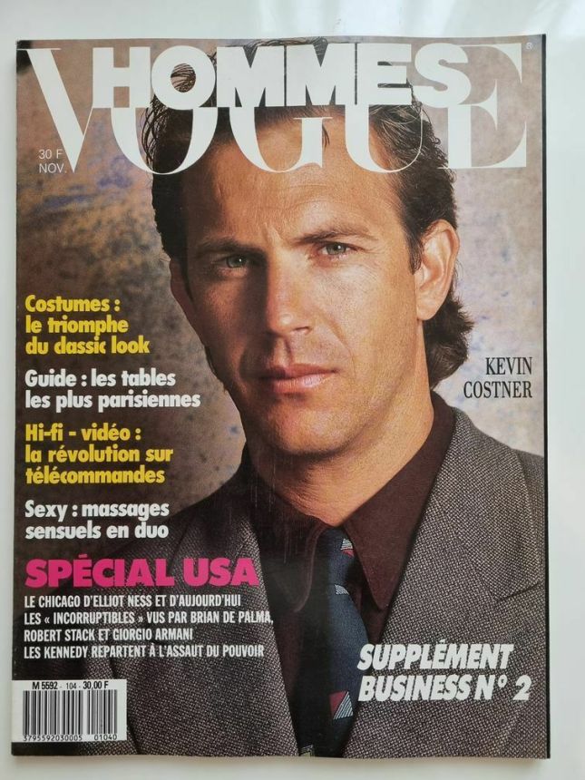 VOGUE HOMMES magazine side cover Issue 104  November 1987