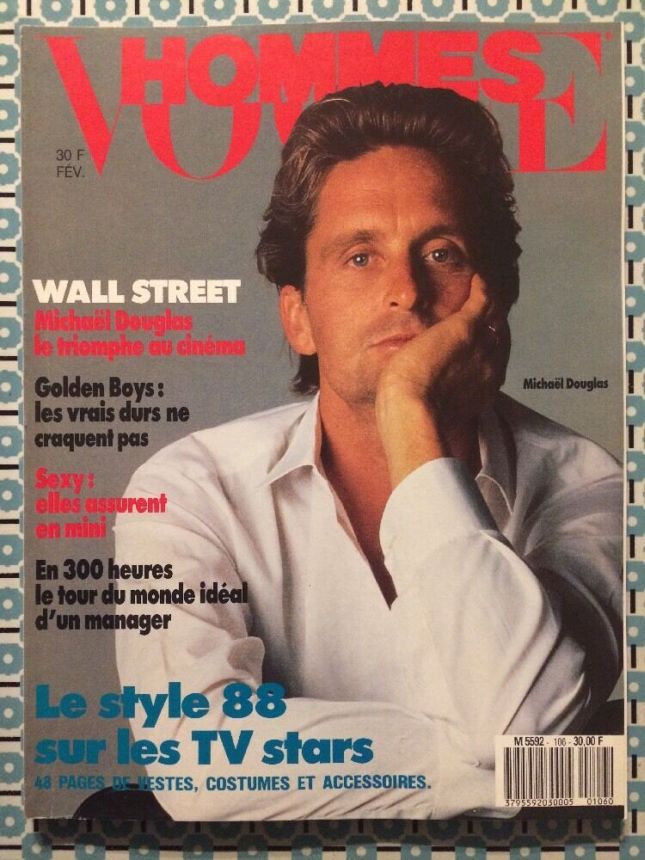VOGUE HOMMES magazine side cover Issue 106  February 1988
