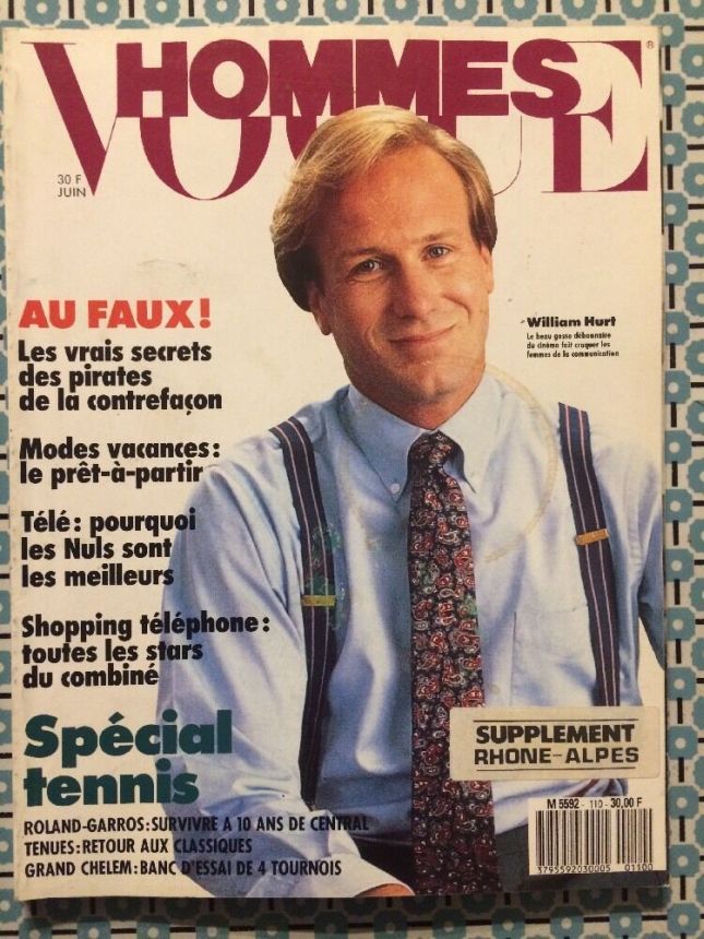 VOGUE HOMMES magazine side cover Issue 110  June 1988