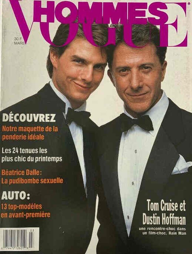 VOGUE HOMMES magazine side cover Issue 117  March 1989