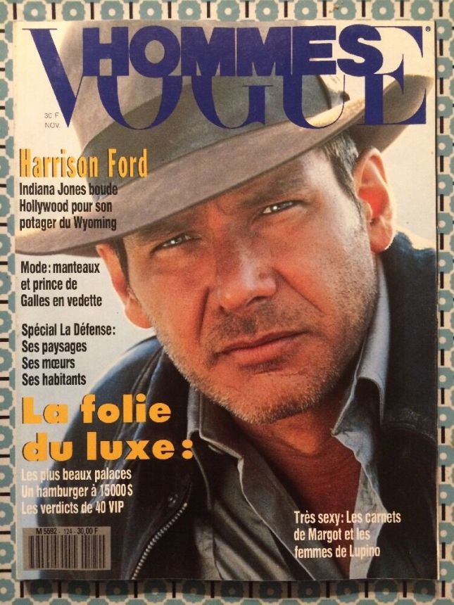 VOGUE HOMMES magazine side cover Issue 124  November 1989