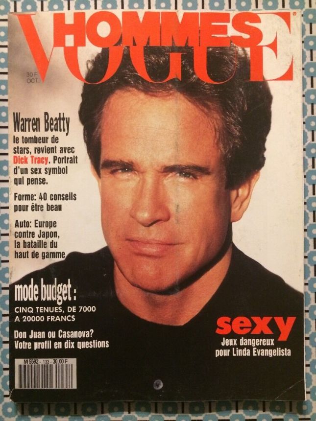 VOGUE HOMMES magazine side cover Issue 133  October 1990