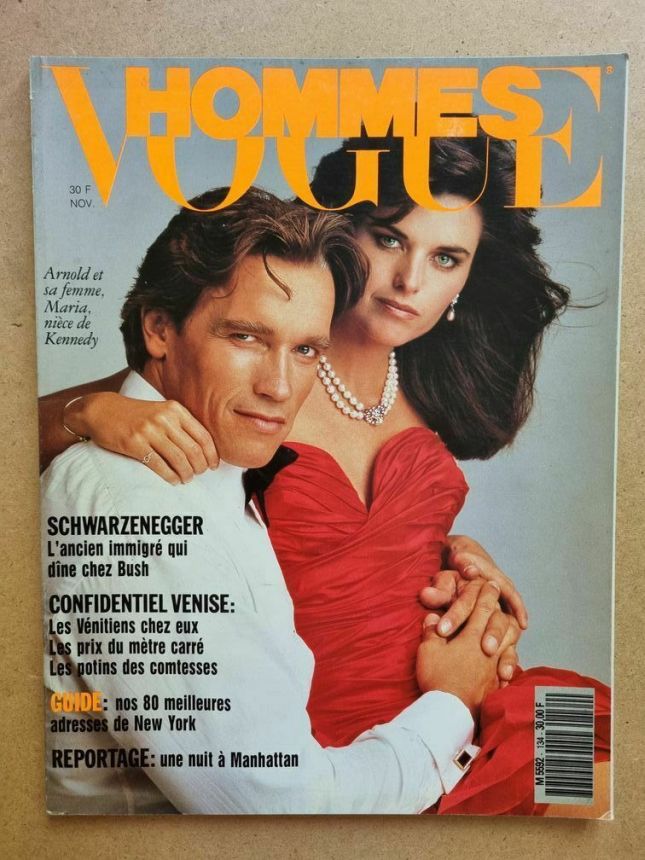 VOGUE HOMMES magazine side cover Issue 134  November 1990
