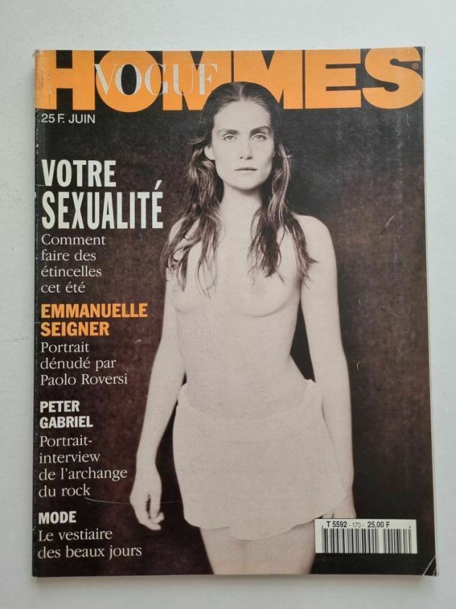 VOGUE HOMMES magazine side cover Issue 170  June 1994